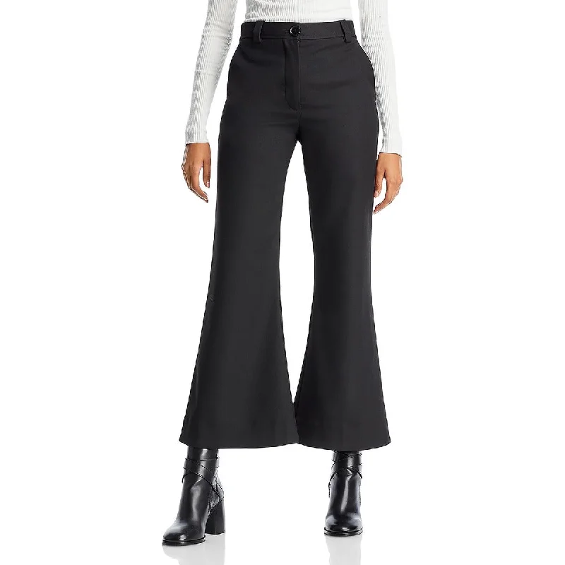 Goddess Outfit By Malene Birger Womens Wool High Rise Flared Pants