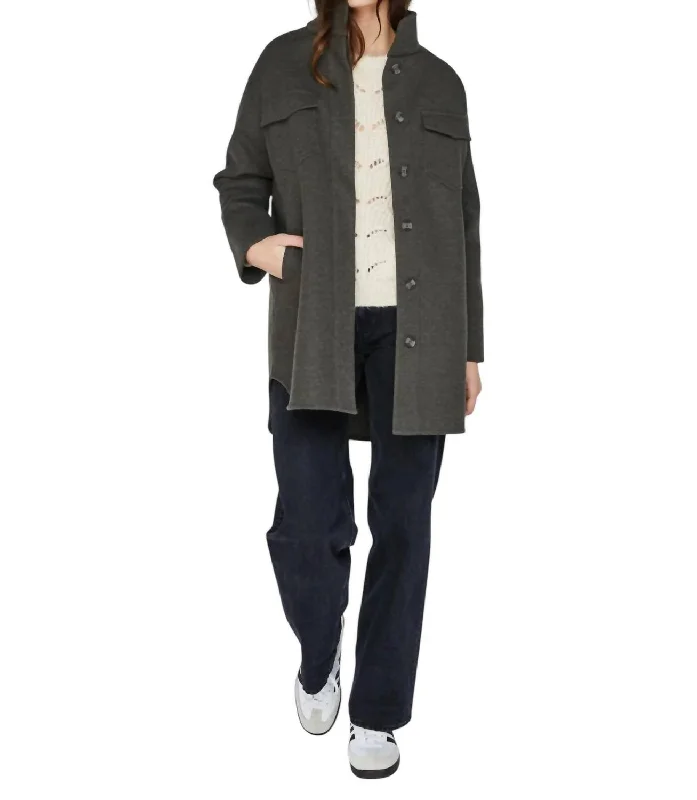 Perfect Tailoring Wesley Jacket In Heather Evergreen