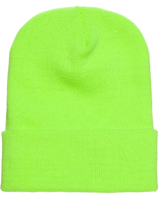 Celebrity Picks Yupoong Cuffed Knit Cap | Safety Green