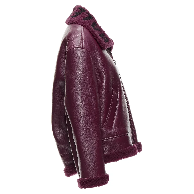 High Street Design Balenciaga Demna Logo Shearling Cocoon Bombardier Jacket