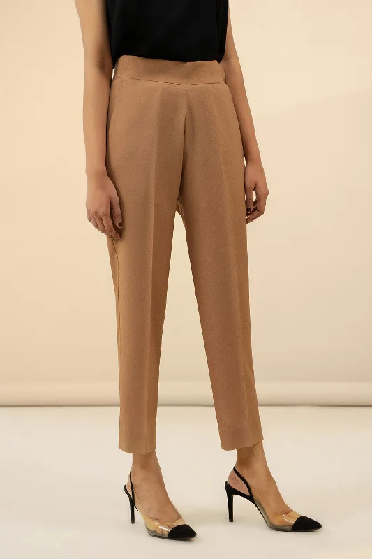 New Products Camel Crepe Pants