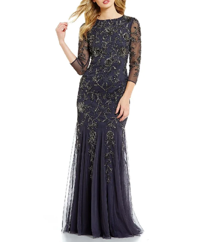 Classic Choice Adrianna Papell - AP1E201302 Embellished Jewel Neck Dress