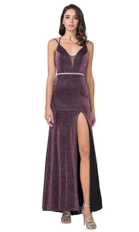 Fashion Pioneer Aspeed Design - D418 Glittered Strappy Back Long Dress