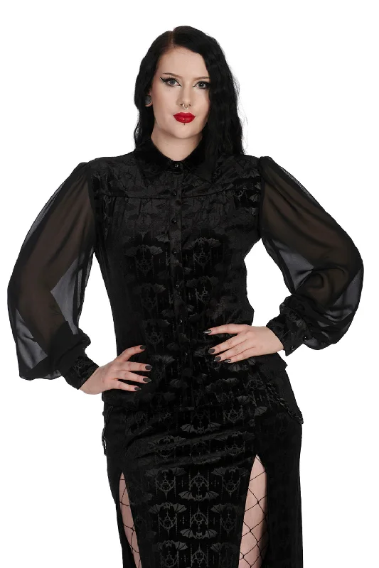 Must-have For Fashion Velvet Bat Blouse