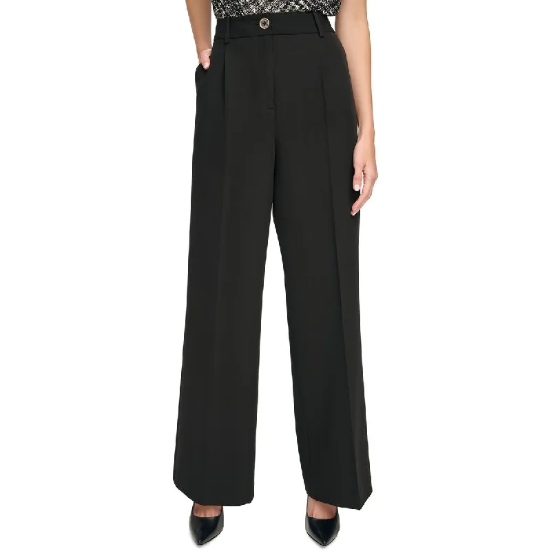 Romantic Temperament Tommy Hilfiger Womens Mid Rise Office Wide Leg Pants