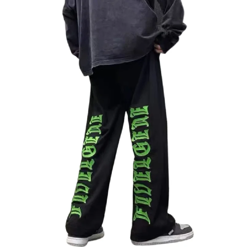 Body Design High Street Green Embroidered Lettering Lounge Pants