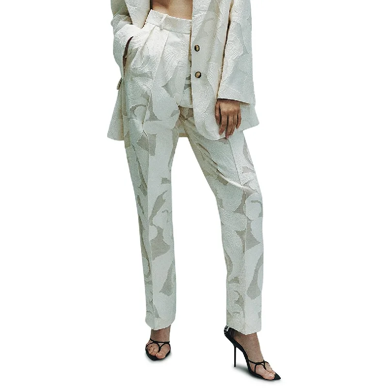 Fresh And Elegant The Mannei Womens Paisley Cotton Straight Leg Pants