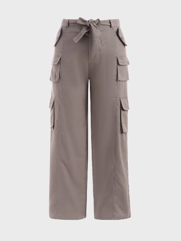 Modernism Midsize American-Retro Multifunctional Pockets Cargo Pants