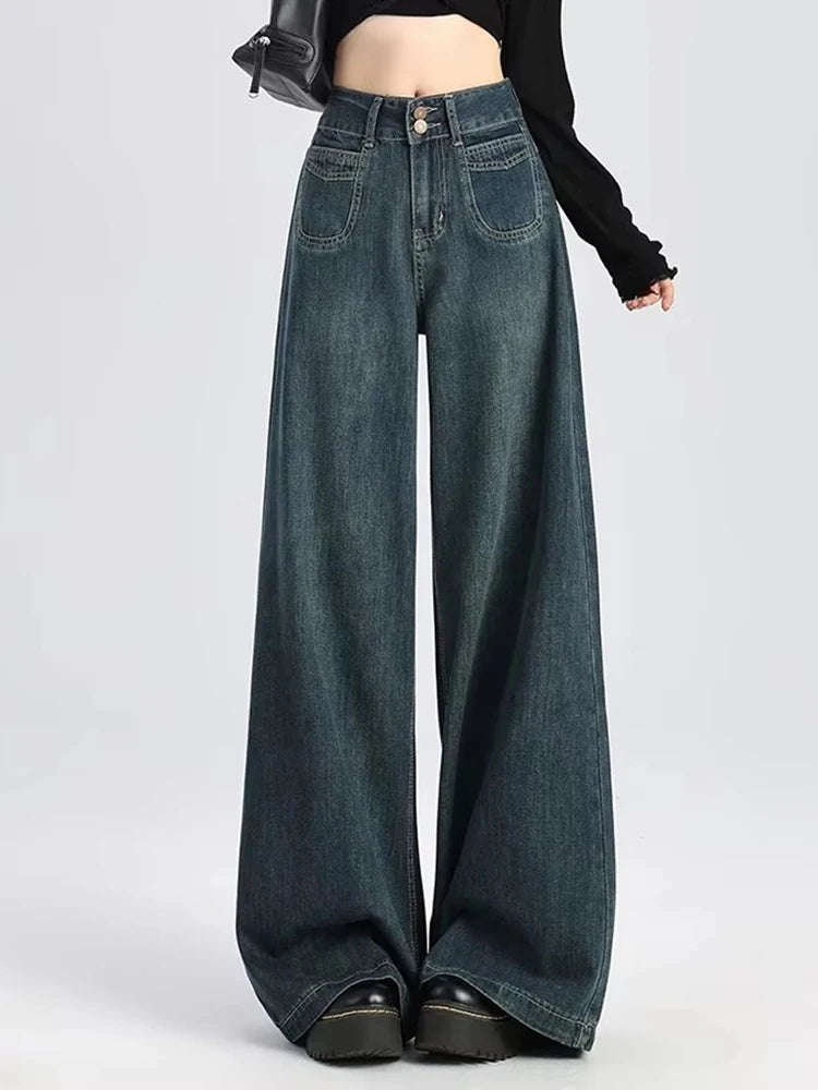 Fresh And Elegant Women's Cotton High Waist Zipper Fly Closure Casual Trousers
