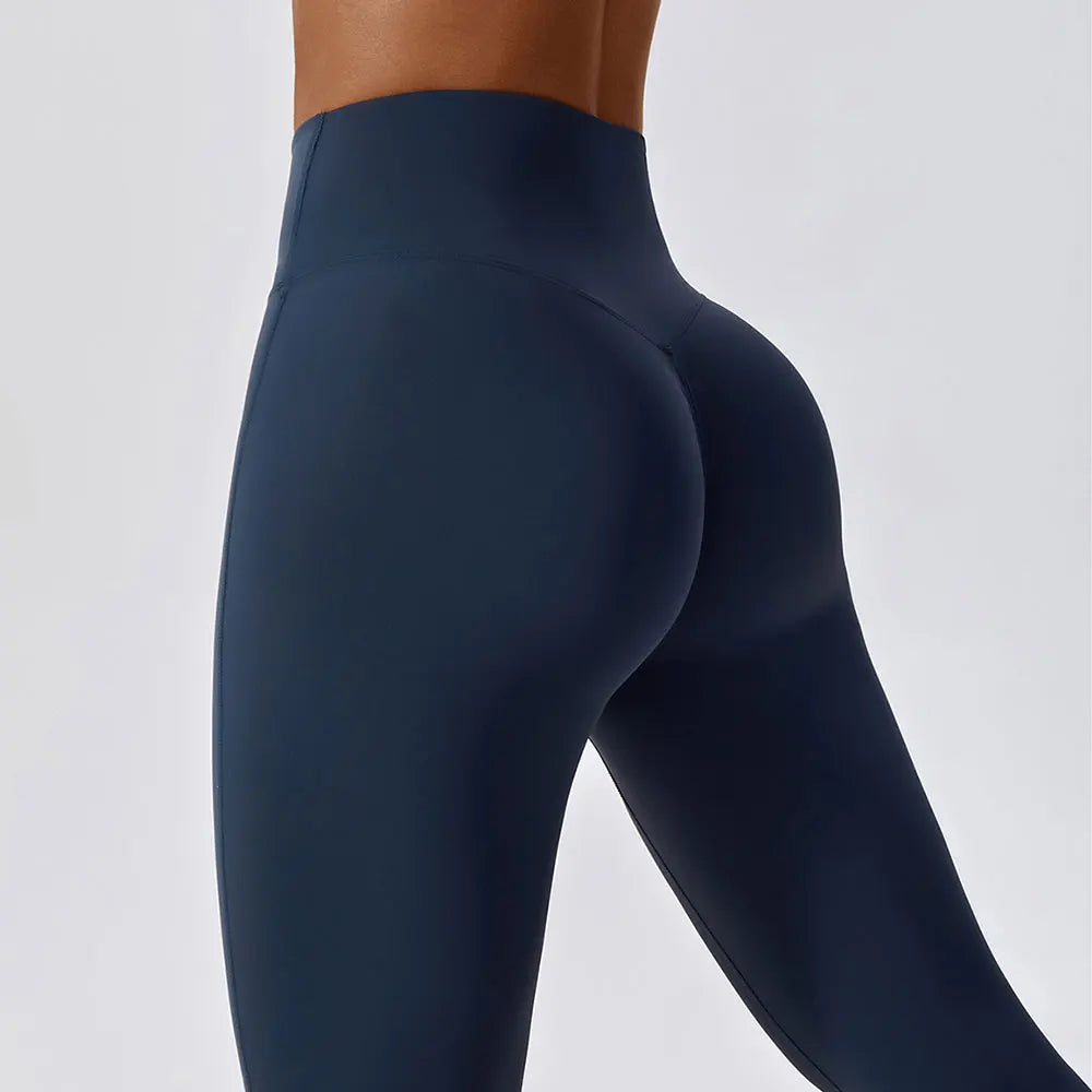 High-quality Design Women's Nylon High Waist Push Up Seamless Sports Wear Leggings