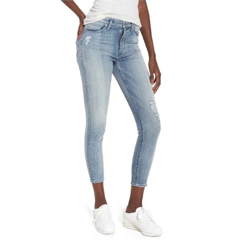 Comfortable Mind Hudson Womens Barbara High Waist Cropped Jeans, Blue, 25
