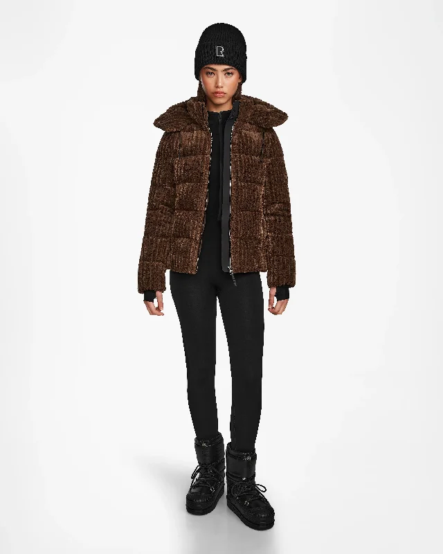 Economic Outlook MIRRY FF WOMEN'S VELVET CORDUROY DOWN PUFFER
