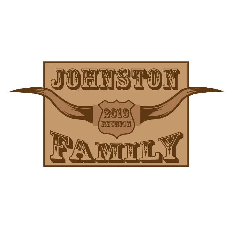 Refreshing Design Bull Horns Family Reunion T-Shirt Design R3-1