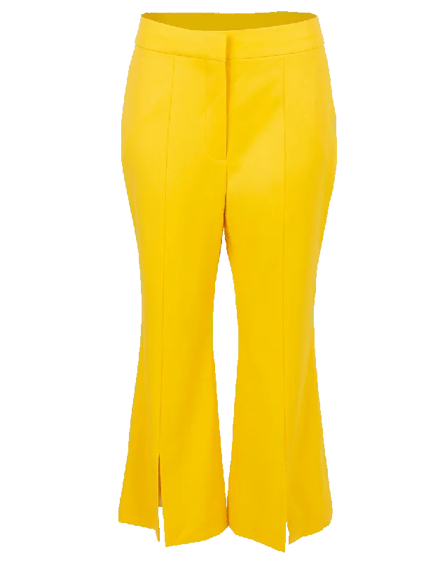 Bright Colors Tropical Wool Bell Crop Pant