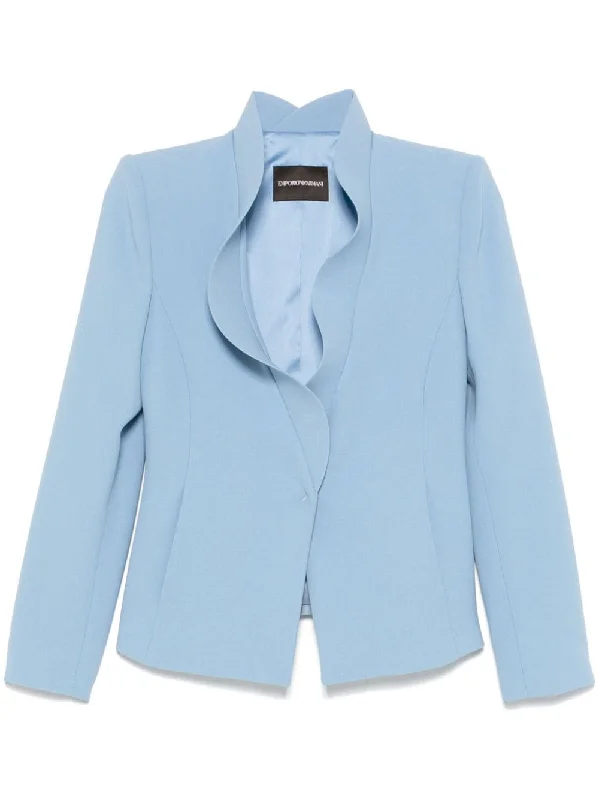 Printed Patterns Emporio Armani Women's Jackets Clear blue