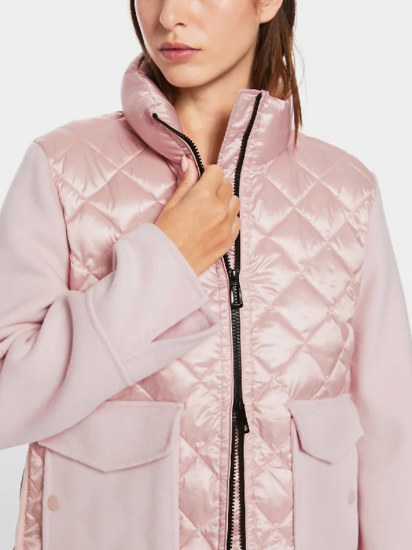 Versatile Itinerary Outdoor Jacket In Material Mix In Bright Rosewater