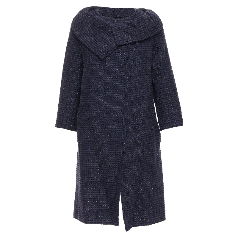 Sports And Leisure Roland Mouret Cotton Blend Tweed Collar Structural Coat