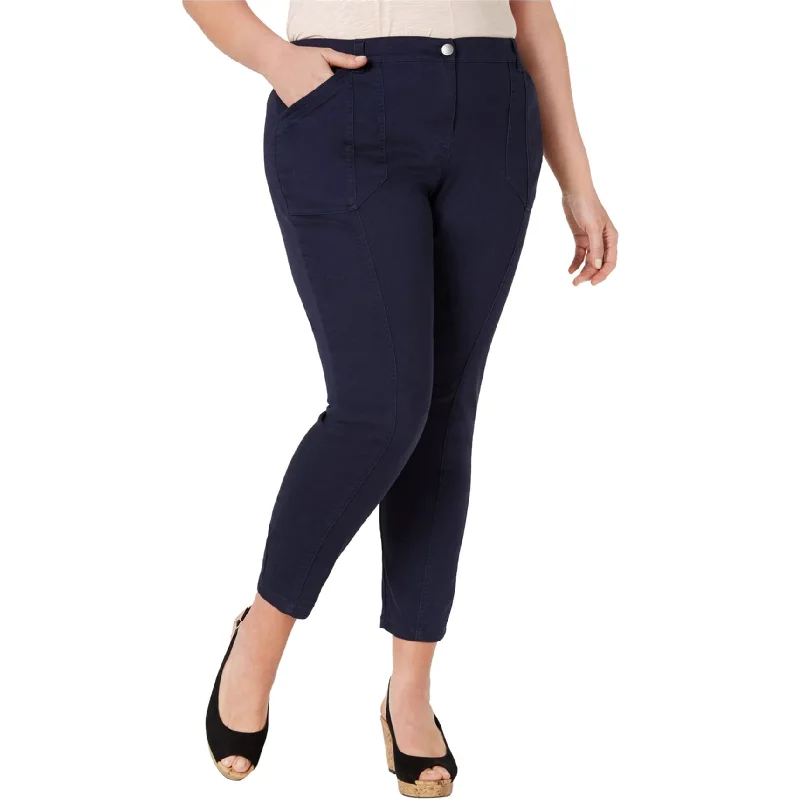 Leisure Sports Style & Co. Womens Muse Casual Chino Pants, Blue, 16W
