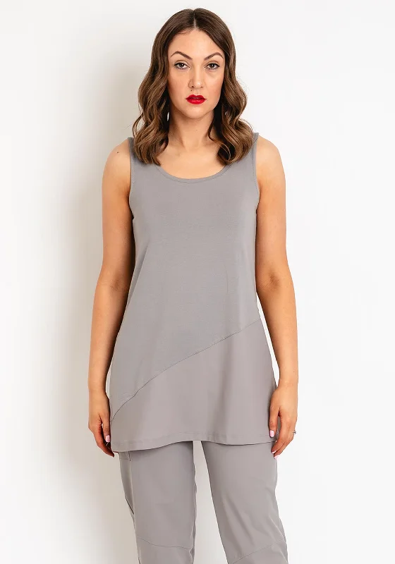 Personal Charm Naya Jersey Panel Hem Tank Top, Mink