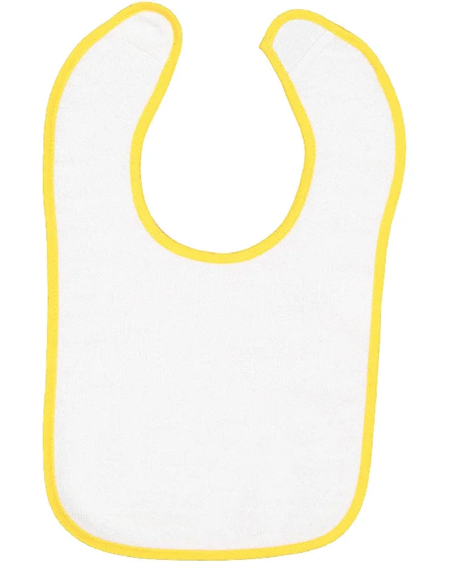 Design Trend Rabbit Skins Snap Bib | White/ Gold
