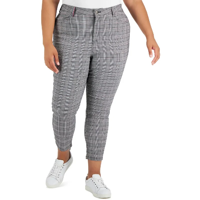 Practical Style Tommy Hilfiger Womens Plus Woven Glen Plaid Skinny Pants