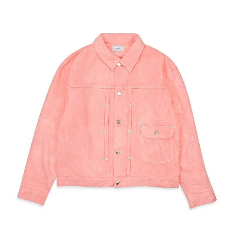 Practical Style TANAKA MID WASHED CLASSIC PINK SUN BLEACHED DENIM JACKET