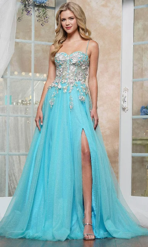Luxury Customization Colors Dress 3496 - Floral Appliqued Sweetheart Prom Dress