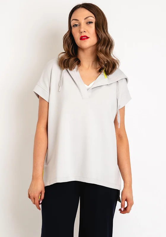 Fashionable Items Naya Hooded Short Sleeve Top, Sand