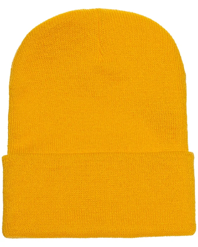 Fashionable Prints Yupoong Cuffed Knit Cap | Gold