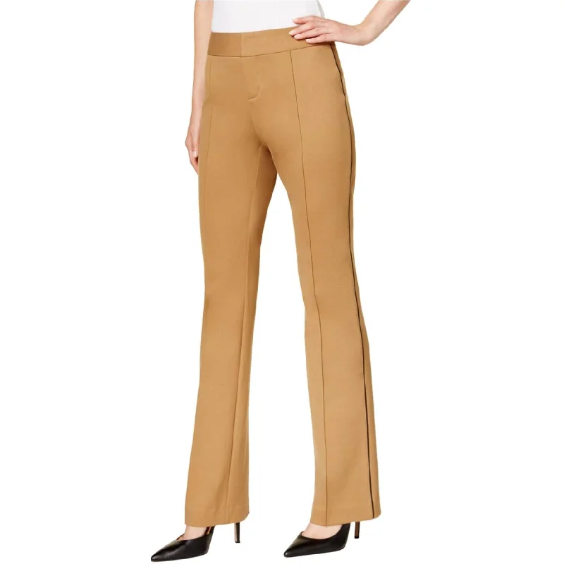 Simple Design I-N-C Womens Faux Leather Trim Casual Trouser Pants