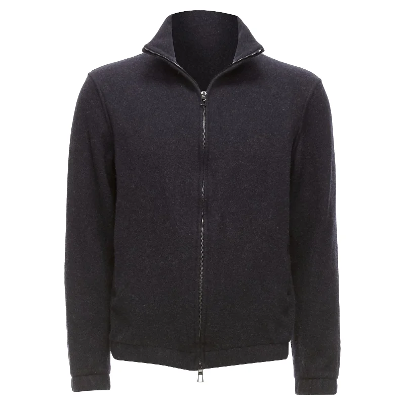Fashionable Inner Wear Loro Piana Cashmere Suede Patch Zip Up Jacket