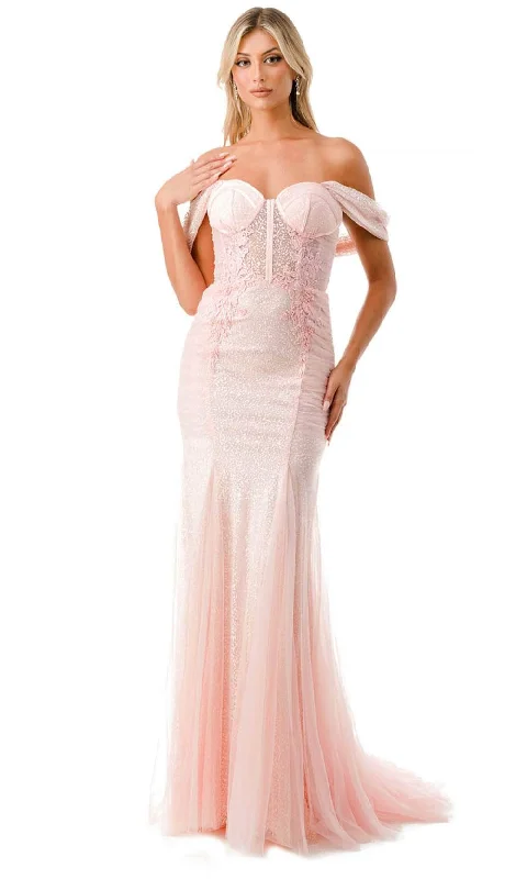 Classic Color Trevi Collection P2100 - Off Shoulder Bustier Prom Dress