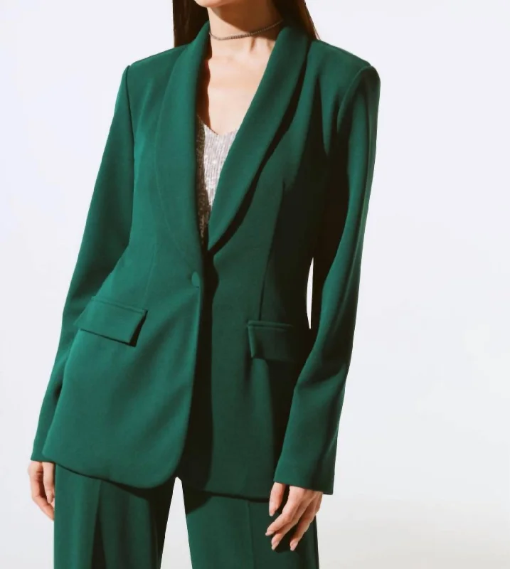 Unique Fashion Green Coat In Absolute Green
