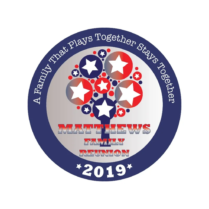 Advanced Design Star & Tree Family Reunion T-Shirt Design RMC-1