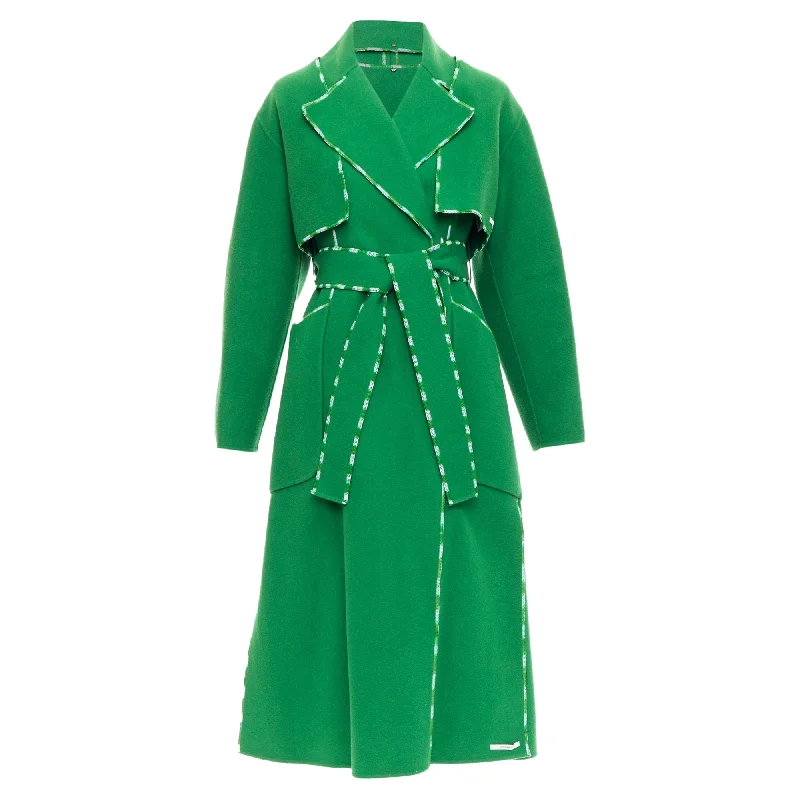 Tropical Style Sportmax Anniversary Collection Handmade Virgin Wool Cashmere Coat