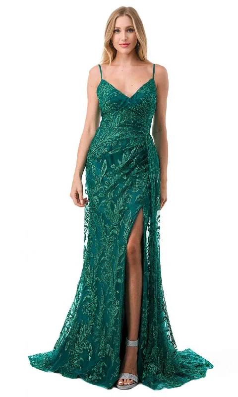Economic Outlook Trevi Collection L2785F - V-Neck Sleeveless Prom Gown