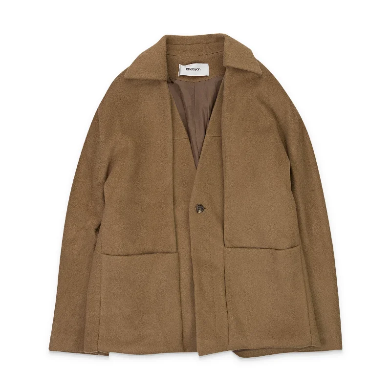High-end Wear CHALAYAN FOLD THROUGH CAMEL BLAZER