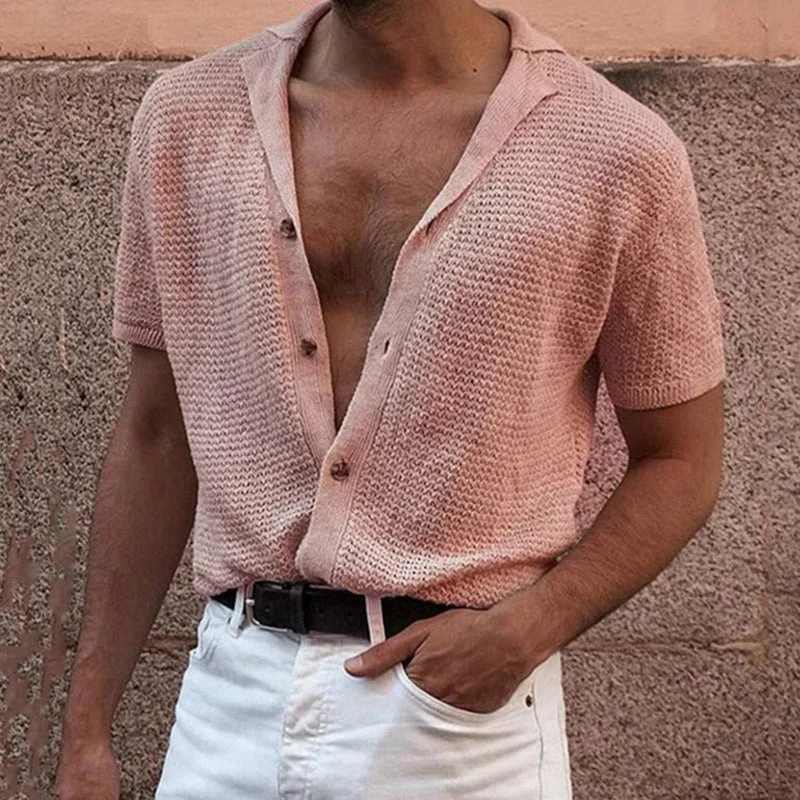 Fashion Expert Summer Knitting T Shirts for Men