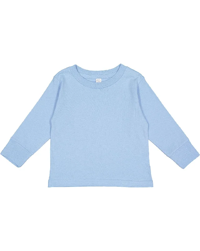 Luxury Customization Rabbit Skins Toddler Long Sleeve T-Shirt | Light Blue