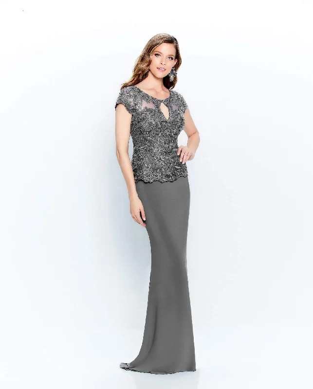 High-quality Design Montage by Mon Cheri - 120910 Embroidered Jersey Sheath Dress
