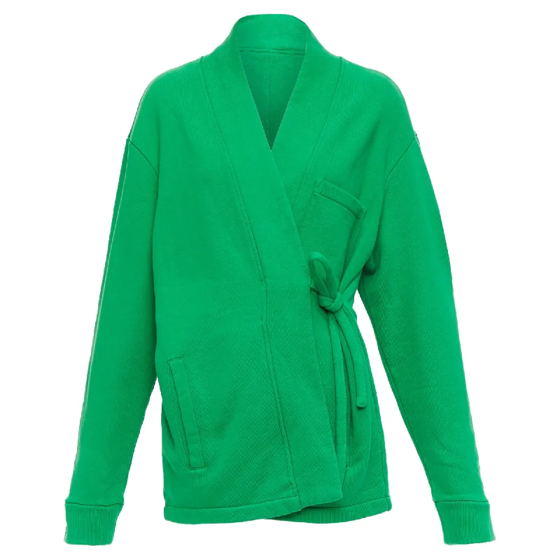 Celebrity Picks Ambush Wksp Kimono Sweatshirt Cotton Rubber Logo Sleeve Tie Jacket