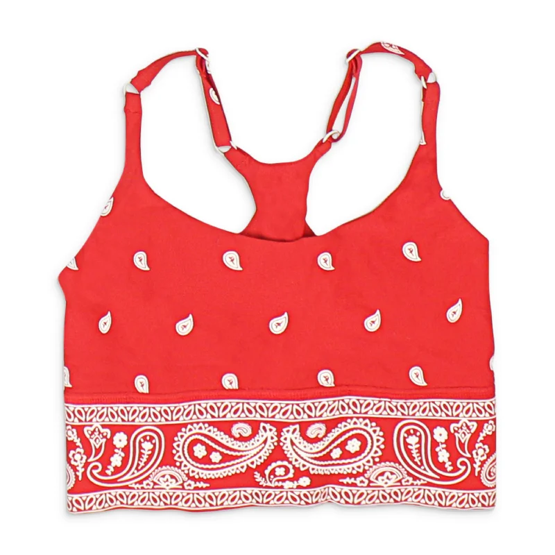 Luxury Classic ADAM SELMAN SPORT LIPSTICK BANDANACORE CAMI TOP
