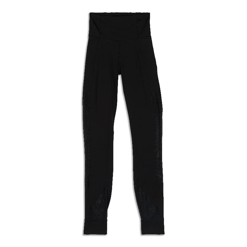 Lace Design Train Times Legging - Resale