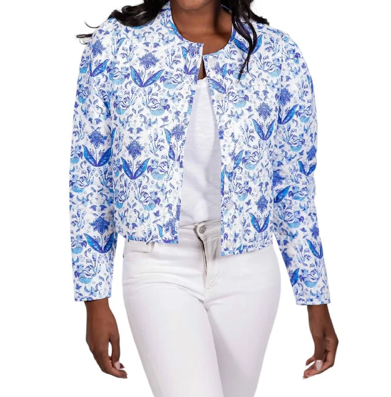 American Style Reversible Button Front Jacket In Batik