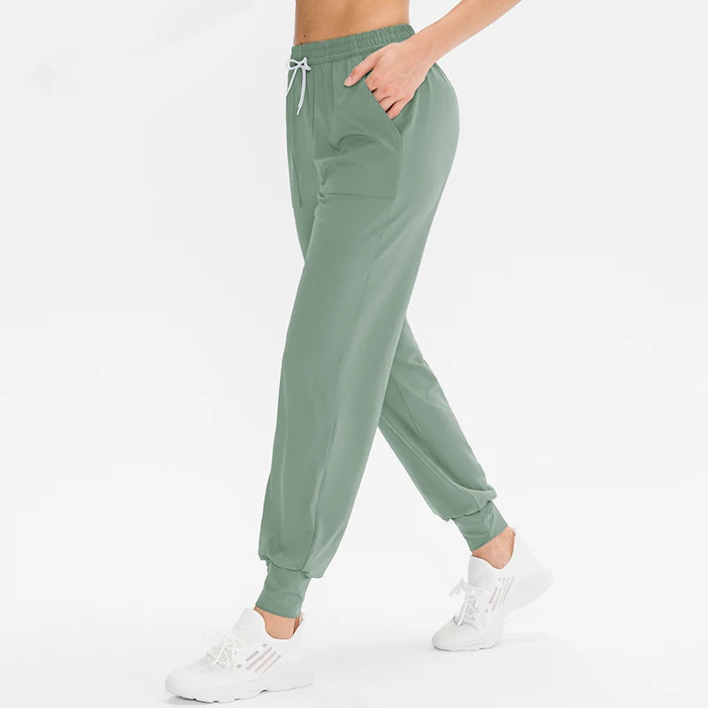 Exquisite Tailoring Women's Polyester Elastic Waist Closure Workout Yoga Trousers