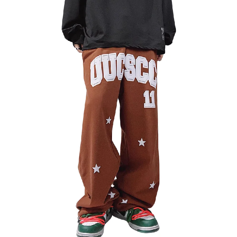Practical Style Hip Hop Foam Lettered Sweatpants
