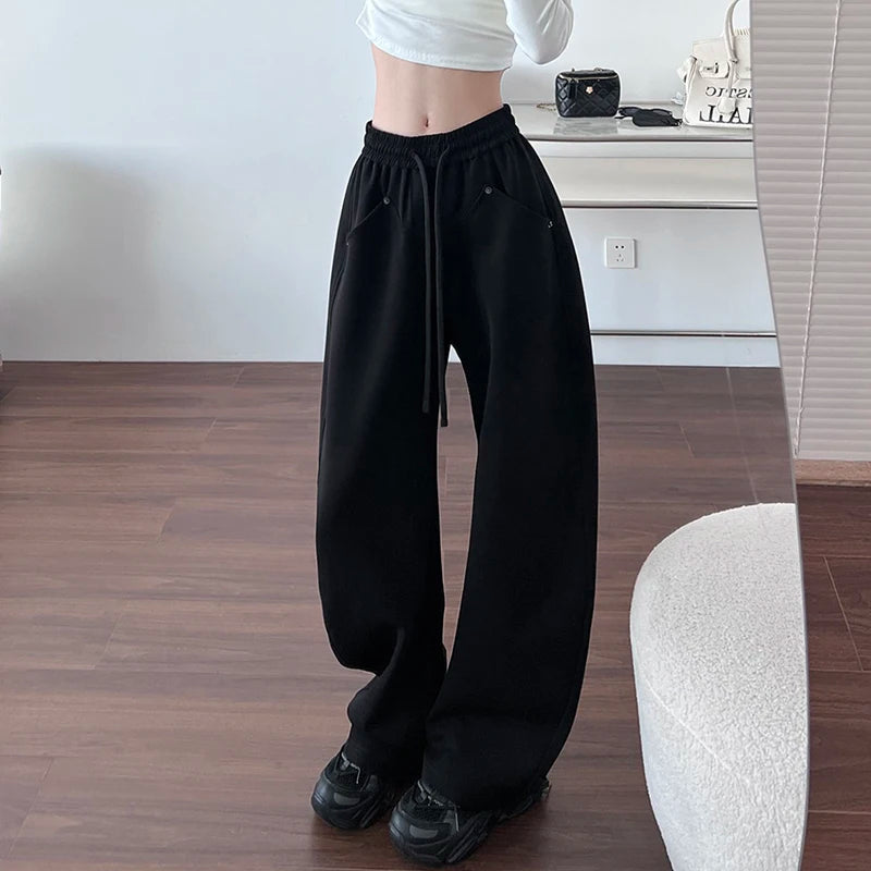 Personal Design Women's Polyester Elastic Closure High Waist Solid Trousers