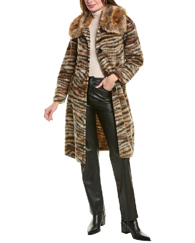 Classic Design La Fiorentina Animal Print Wool Coat