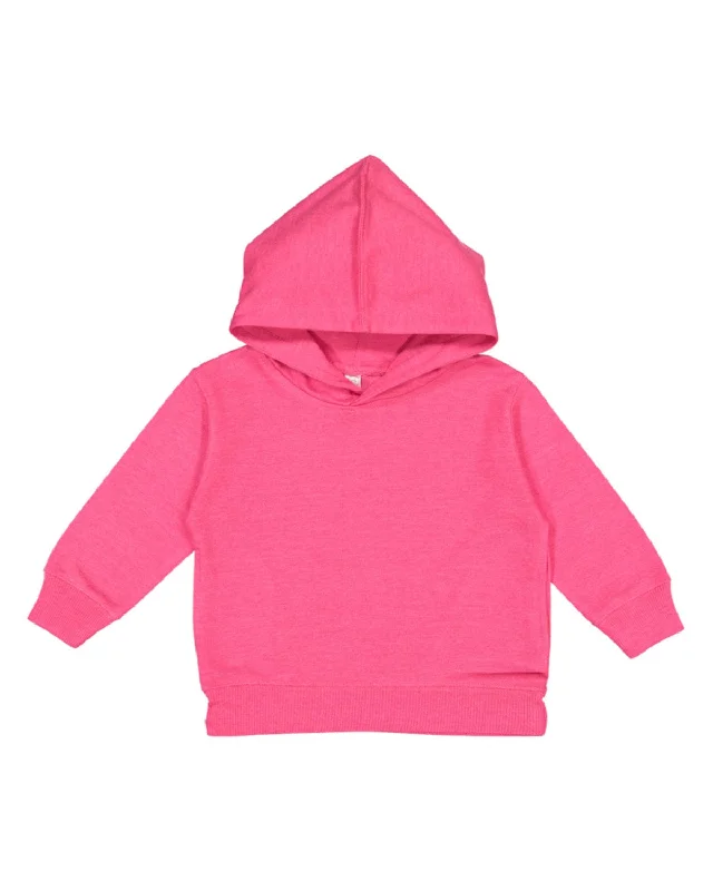 Economic Outlook Rabbit Skins Toddler Hooded Sweatshirt | Vintage Hot Pink
