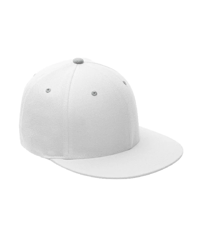 Body Design Team 365 Flexfit Adult Pro-Formance Contrast Eyelets Cap | White/ Sp Silver